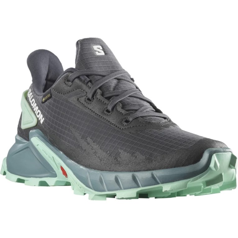 Sapatilhas de Corrida Salomon Alphacross 4 GTX Feminino Cinzentas Escuro Menta | PT G04581